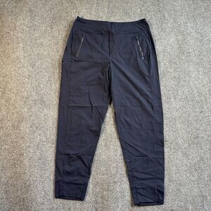 Athleta Jogger Pants Womens 12 Blue Tapered Zip Pockets Athletic Gym Running